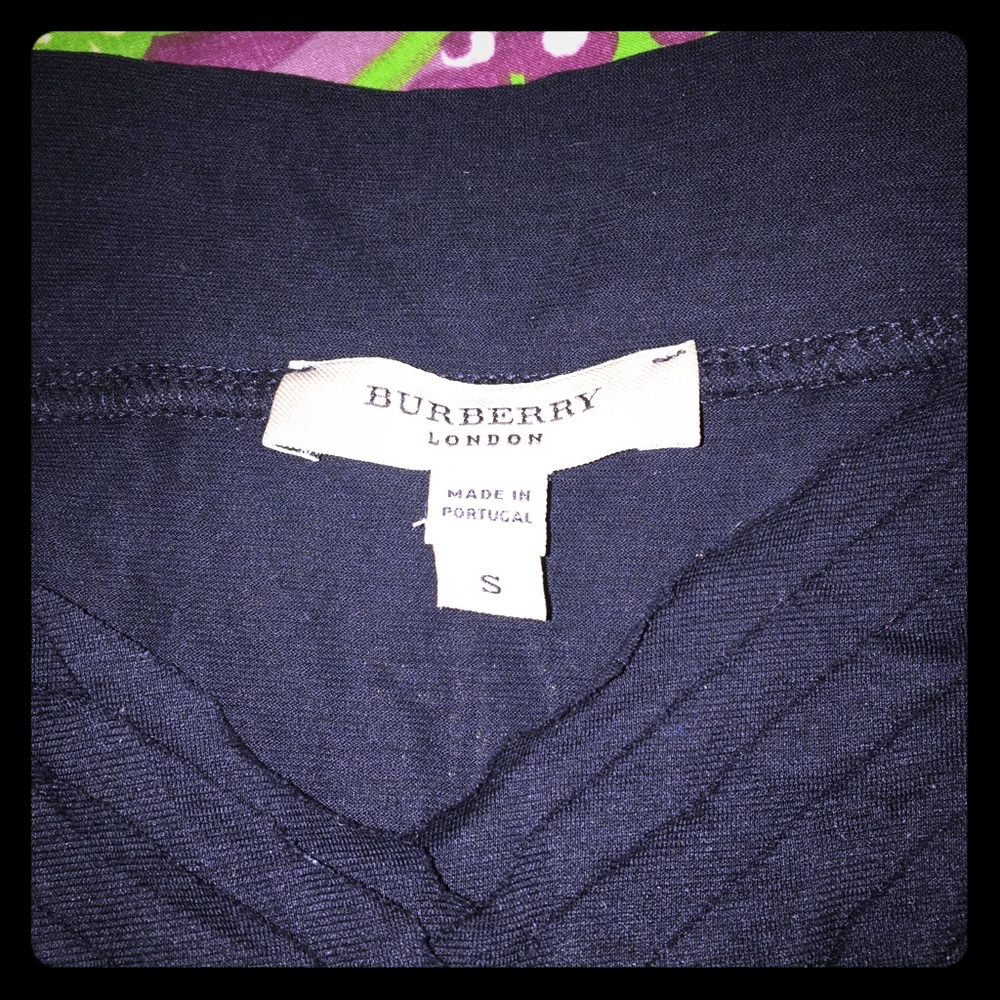 Burberry Long Black V Neck